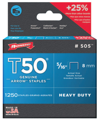  50516 T50 5/16 in. STAPLES1250/PK .050 WIRE