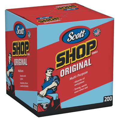  (BOX/200) SCOTT SHOP TOWEL RAGS IN A BOX